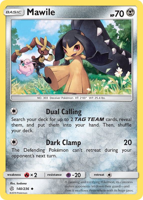 Mawile Pokemon card from SM - Cosmic Eclipse