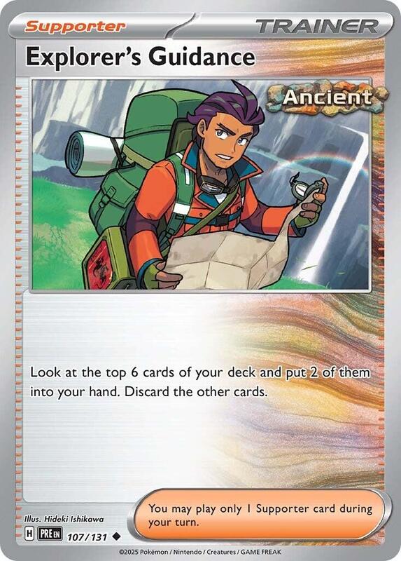 Explorer's Guidance Pokemon card from SV: Prismatic Evolutions