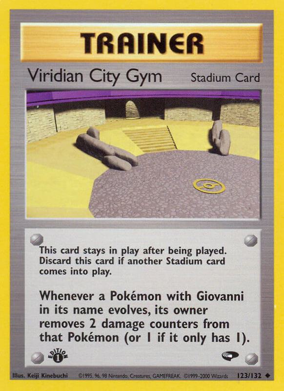 Viridian City Gym Pokemon card from Gym Challenge