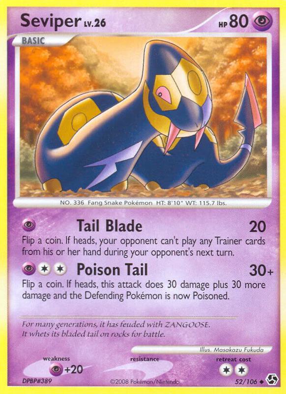 Seviper Pokemon card from Great Encounters