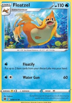 Floatzel Pokemon card from Brilliant Stars