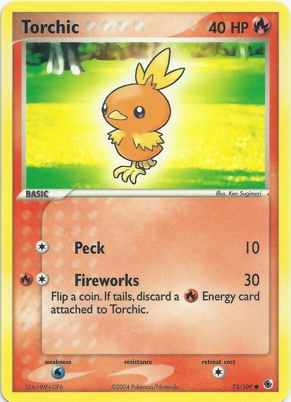 Torchic Pokemon card from EX Battle Stadium