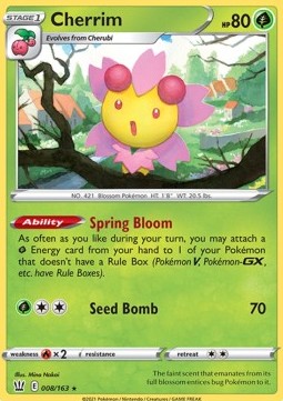 Cherrim Pokemon card from Battle Styles