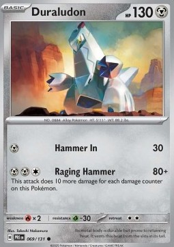 Duraludon Pokemon card from Prismatic Evolutions