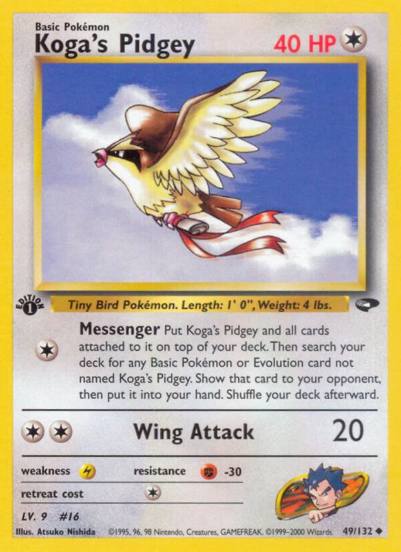 Koga's Pidgey (49) Pokemon card from Gym Challenge