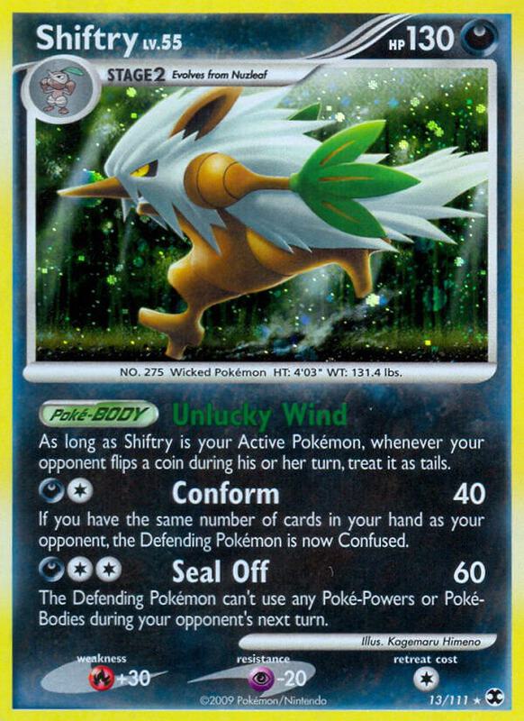 Shiftry Pokemon card from Rising Rivals
