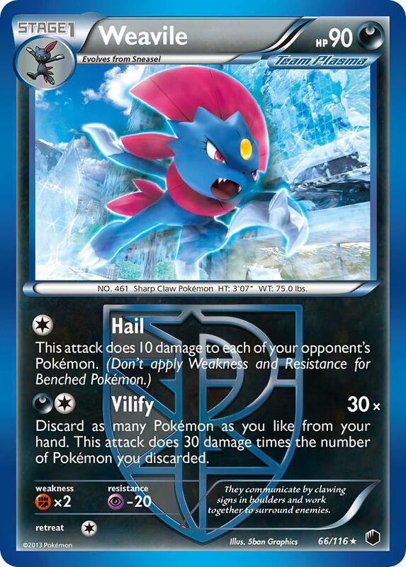 Weavile (Team Plasma) Pokemon card from Plasma Freeze