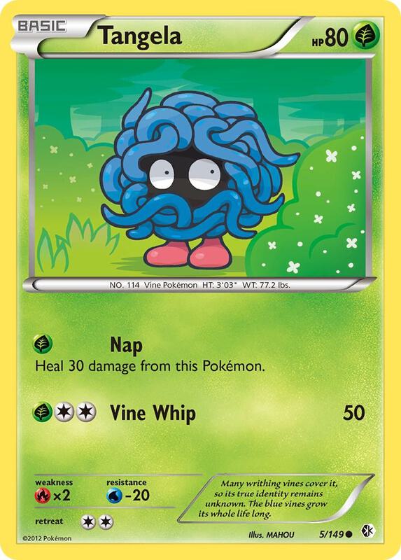 Tangela Pokemon card from Boundaries Crossed