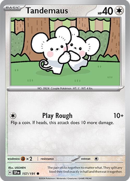 Tandemaus Pokemon card from SV08: Surging Sparks