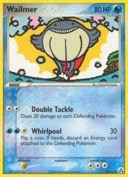 Wailmer Pokemon card from EX Legend Maker