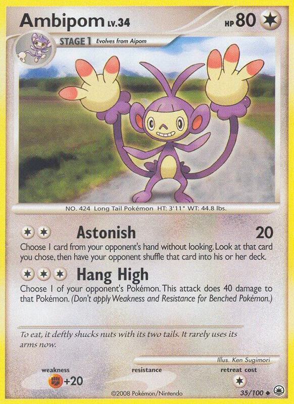 Ambipom Pokemon card from Majestic Dawn