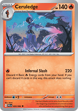 Ceruledge Pokemon card from Phantasmal Flames