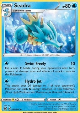 Seadra Pokemon card from Lost Origin