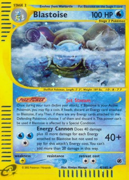 Blastoise (Holo) Pokemon card from Expedition Base Set