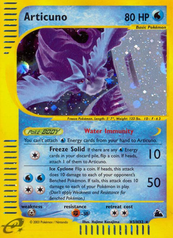 Articuno (H3) Pokemon card from Skyridge