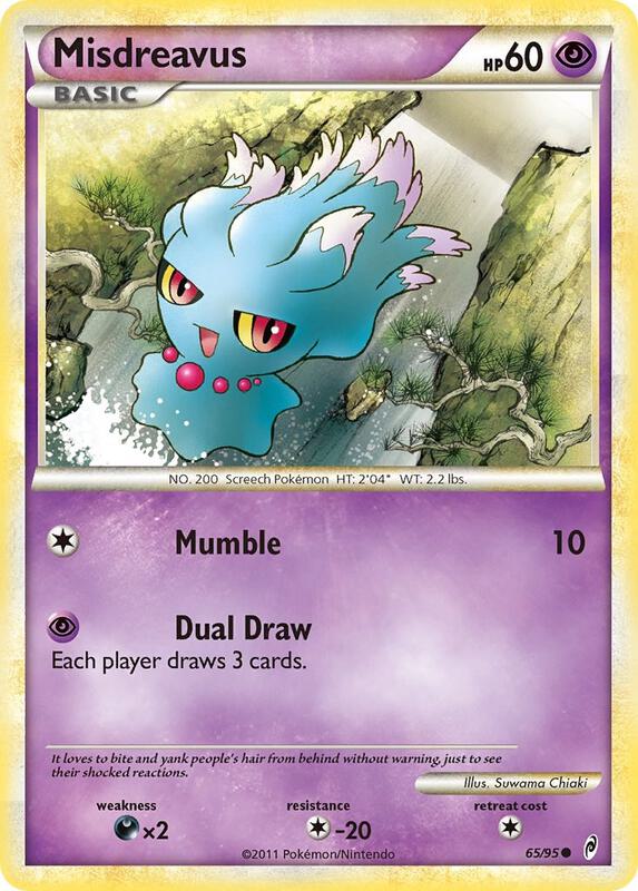 Misdreavus Pokemon card from Call of Legends