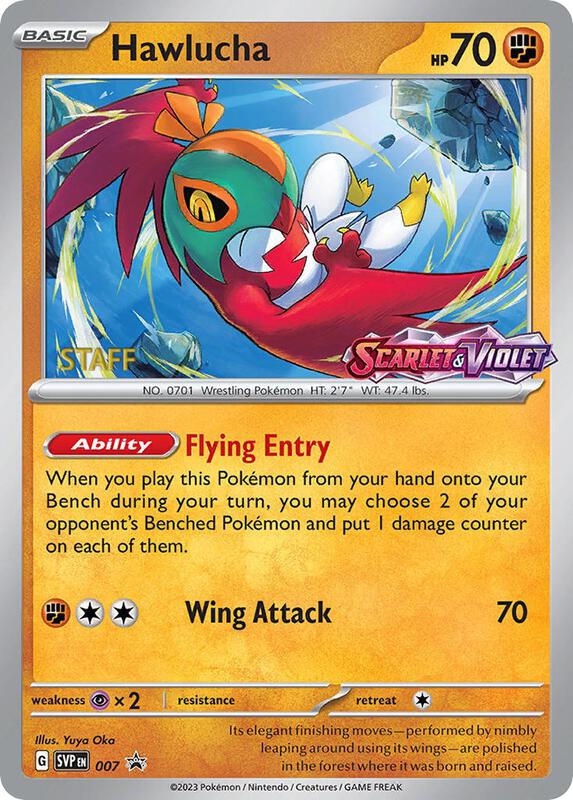 Hawlucha - 007 (Prerelease) [Staff] Pokemon card from SV: