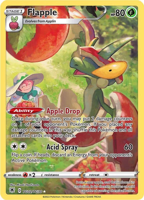 Flapple Pokemon card from SWSH10: Astral Radiance Trainer Gallery