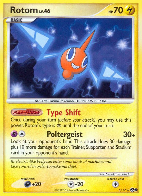 Rotom Pokemon card from POP Series 9