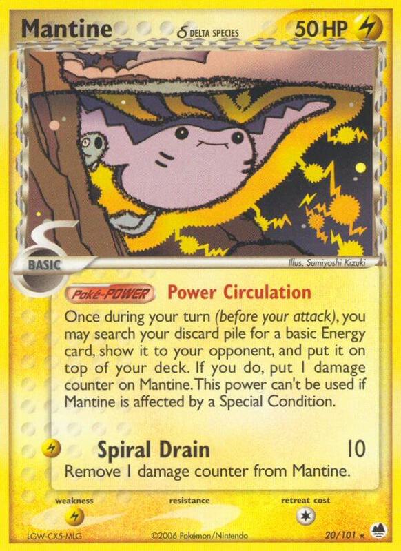 Mantine (Delta Species) Pokemon card from Dragon Frontiers