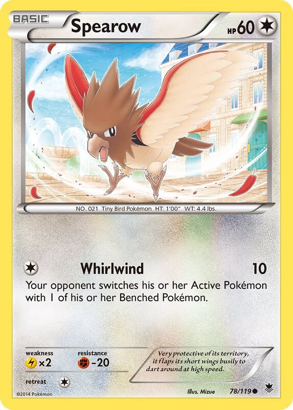 Spearow Pokemon card from XY - Phantom Forces