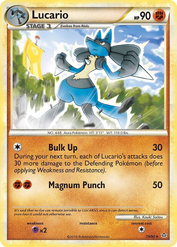 Lucario Pokemon card from Unleashed
