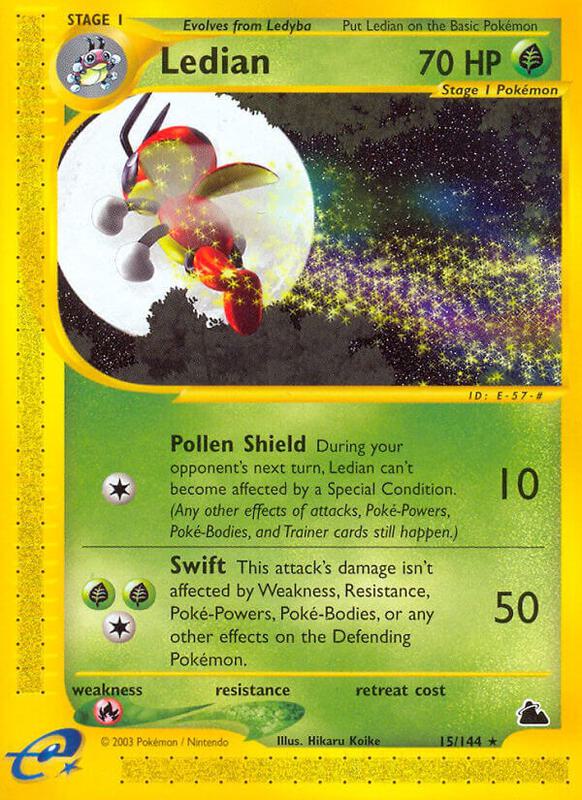 Ledian (15) Pokemon card from Skyridge