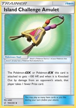 Island Challenge Amulet Pokemon card from Cosmic Eclipse
