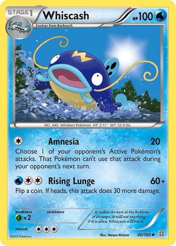 Whiscash Pokemon card from XY - Primal Clash
