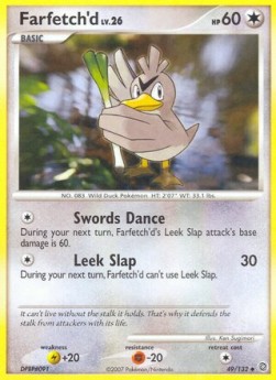 Farfetch'd Lv.26 Pokemon card from Secret Wonders