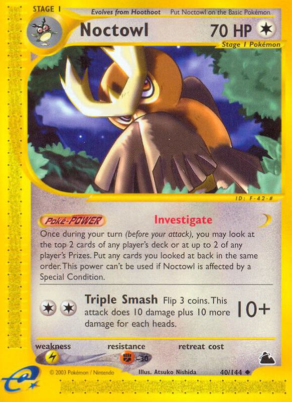 Noctowl Pokemon card from Skyridge