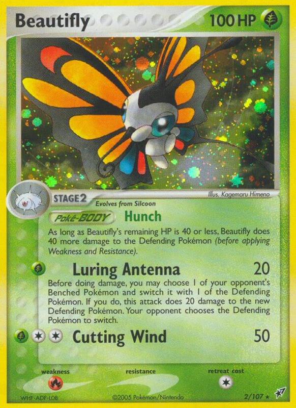 Beautifly Pokemon card from Deoxys