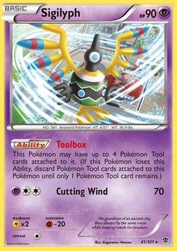 Sigilyph Pokemon card from Plasma Blast
