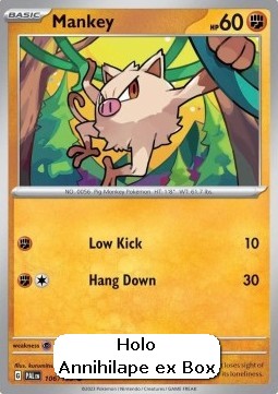 Mankey Pokemon card from Paldea Evolved