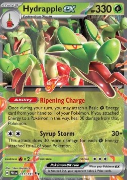 Hydrapple ex Pokemon card from Prismatic Evolutions