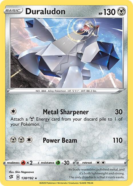 Duraludon Pokemon card from SWSH02: Rebel Clash