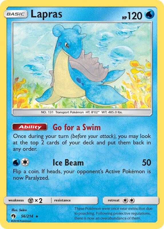 Lapras Pokemon card from SM - Lost Thunder