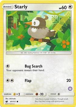 Starly (15) Pokemon card from SM Trainer Kit: Alolan Sandslash & Alolan Ninetales