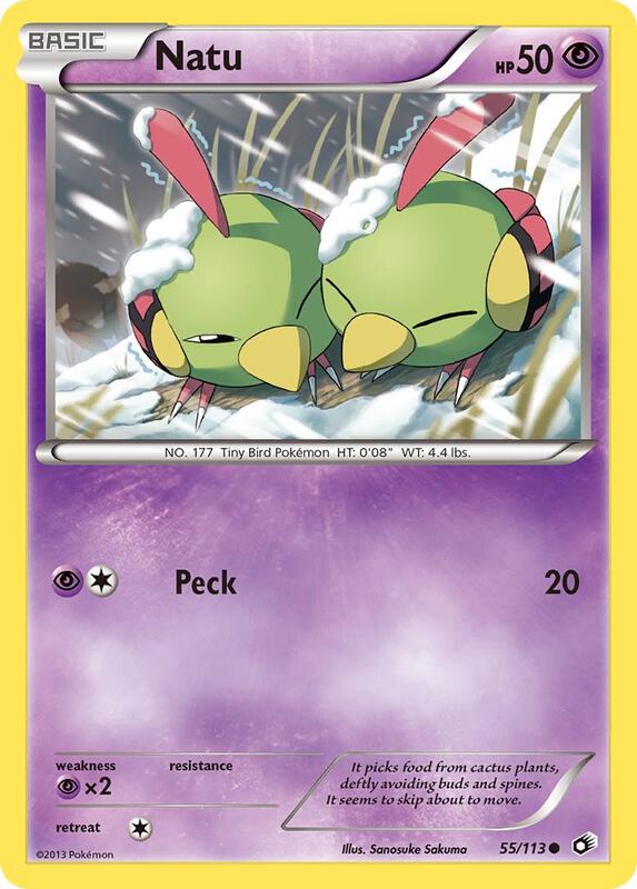 Natu Pokemon card from Legendary Treasures