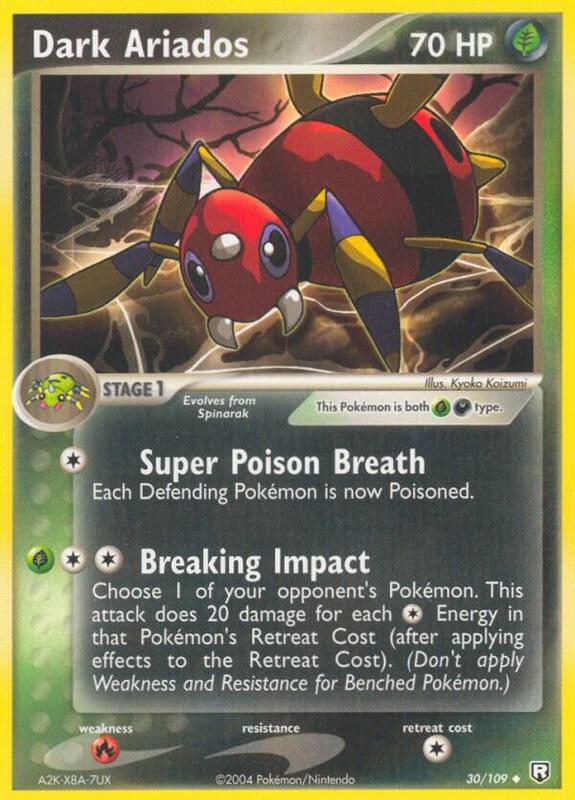 Dark Ariados Pokemon card from Team Rocket Returns