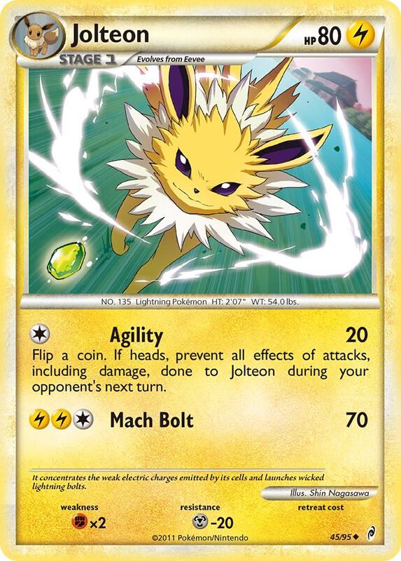 Jolteon Pokemon card from Call of Legends