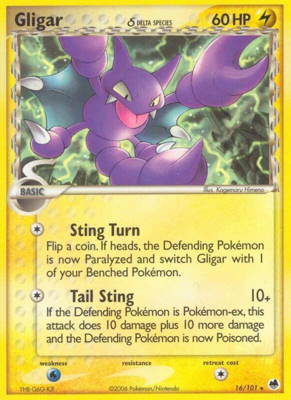 Gligar (Delta Species) Pokemon card from Dragon Frontiers