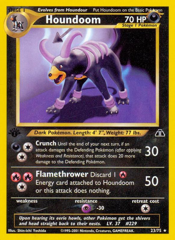 Houndoom (23) Pokemon card from Neo Discovery