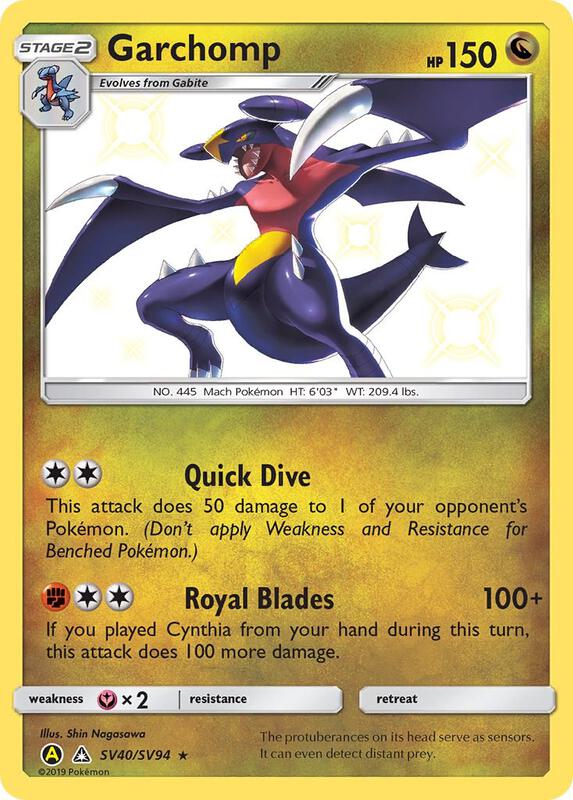 Garchomp Pokemon card from Hidden Fates: Shiny Vault