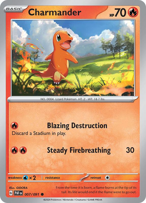 Charmander Pokemon card from SV: Paldean Fates