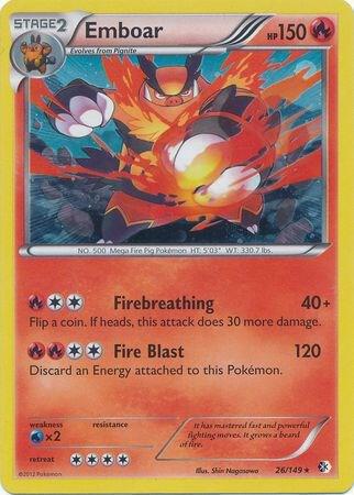 Emboar Pokemon card from Blister Exclusives