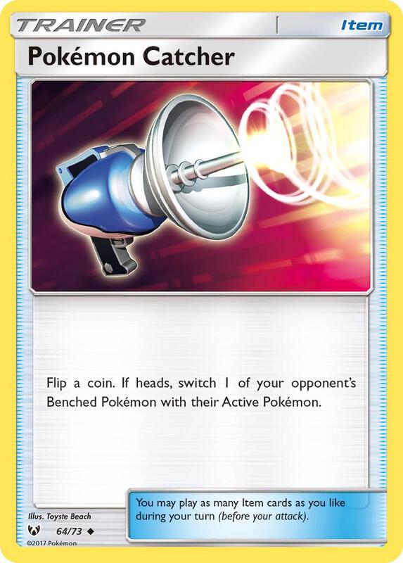 Pokemon Catcher Pokemon card from Shining Legends
