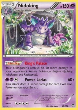 Nidoking (Holo) Pokemon card from Steam Siege