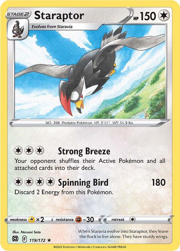 Staraptor Pokemon card from SWSH09: Brilliant