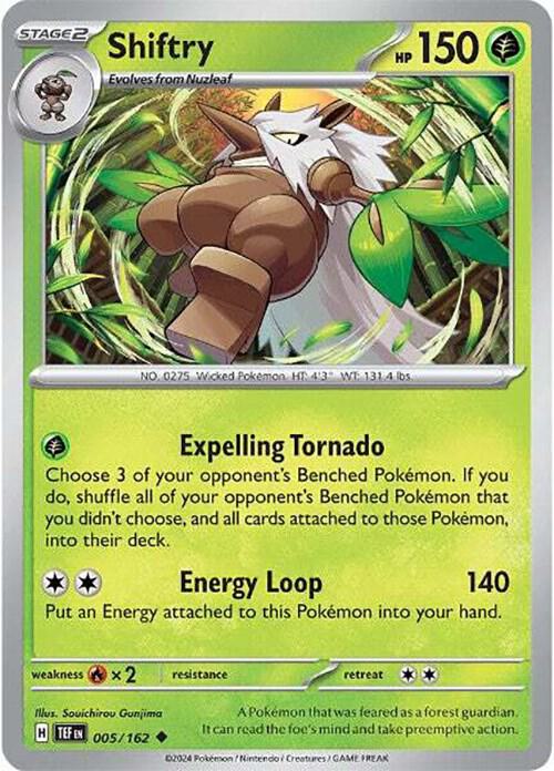Shiftry Pokemon card from SV05: Temporal Forces